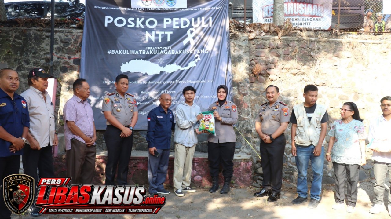 Polresta Malang Kota Kirim Bantuan Logistik Kemanusiaan Gandeng JKJT di Posko Peduli NTT