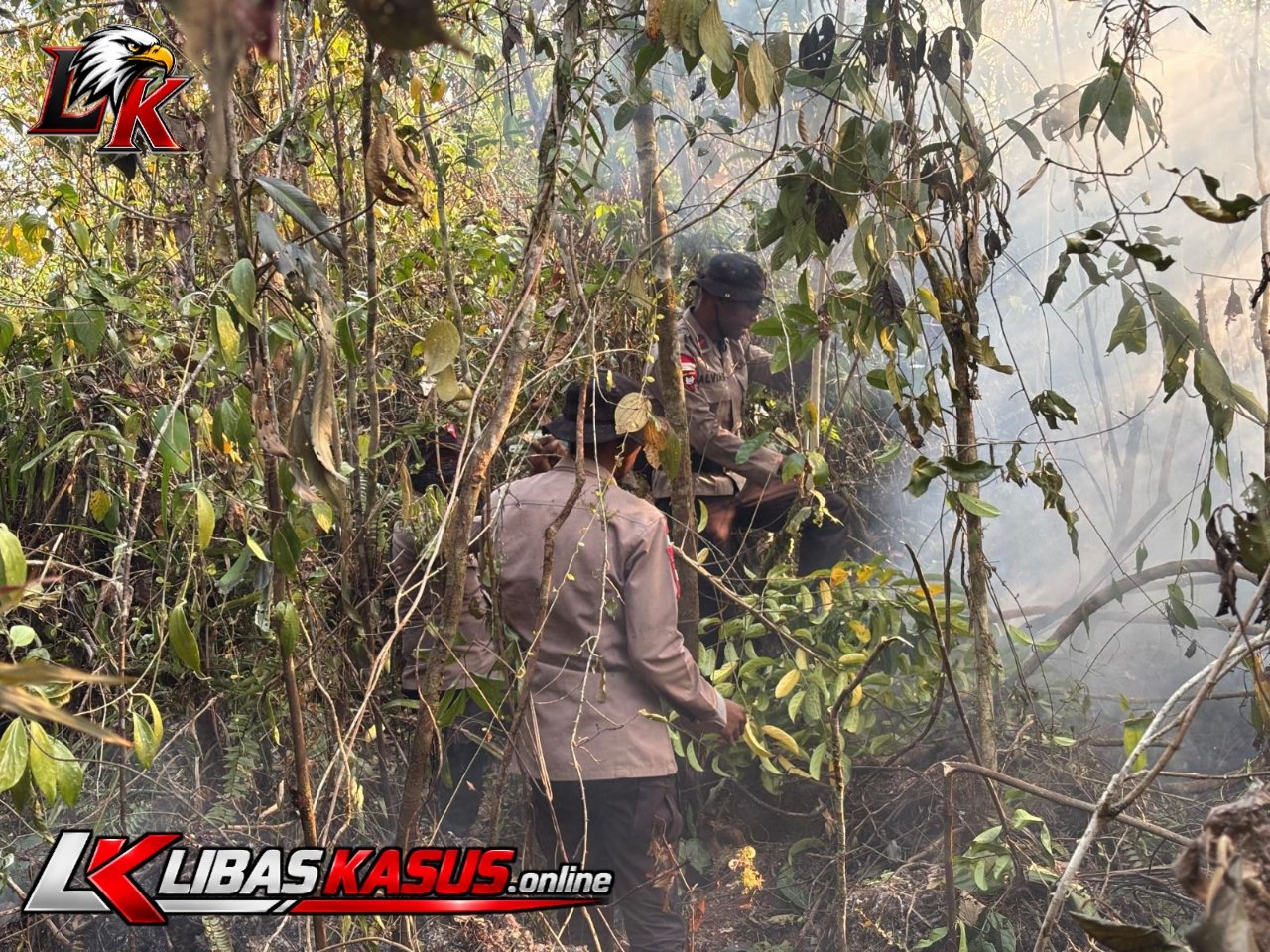 Penanganan Karhutla Hari Keenam, Brimob Kembali Turun Di Biak