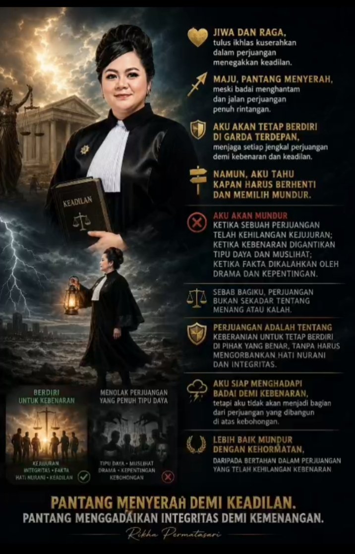Pantang Menyerah Demi Keadilan, Integritas Tetap Menjadi Prinsip Perjuangan
