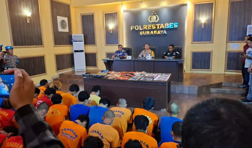 Polrestabes Surabaya Ungkap 157 Kasus Pencurian, 112 Tersangka Ditangkap dalam Dua Bulan