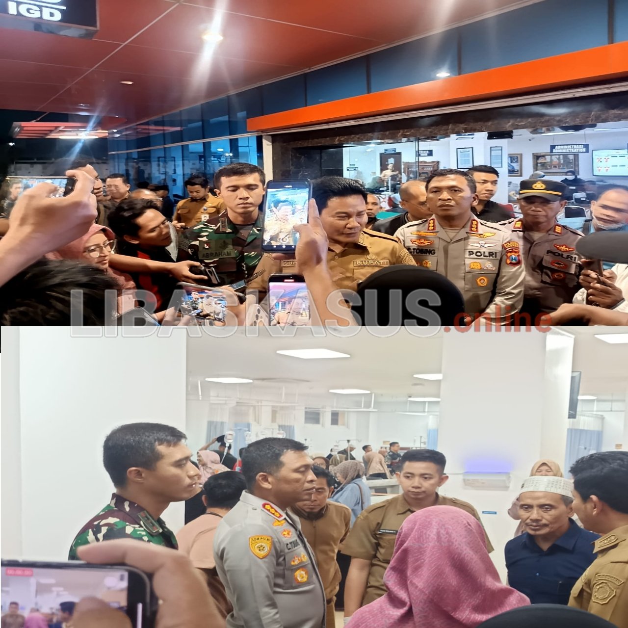 Kapolresta Sidoarjo Cek Kondisi Santri Ponpes Manbaul Hikam di Rumah Sakit, Pastikan Penanganan Maksimal