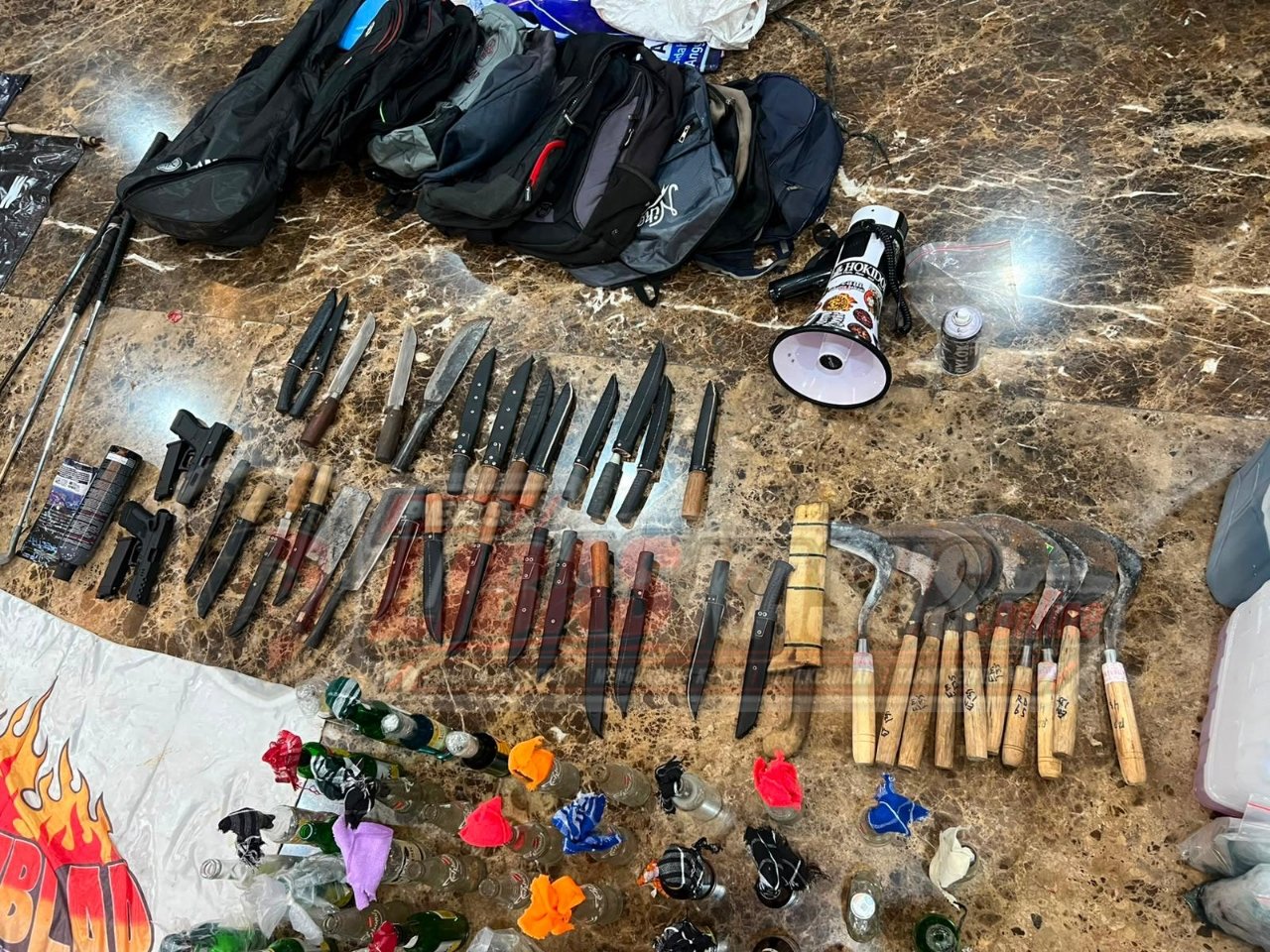 Polda Metro Jaya Cegah Potensi Gangguan, Puluhan Sajam dan Bahan Molotov Diamankan