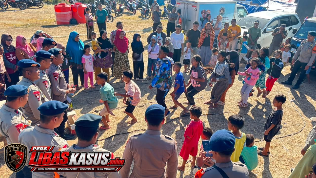 Pulihkan Semangat Pengungsi, Brimob Gelar Trauma Healing dan Pelayanan Kesehatan