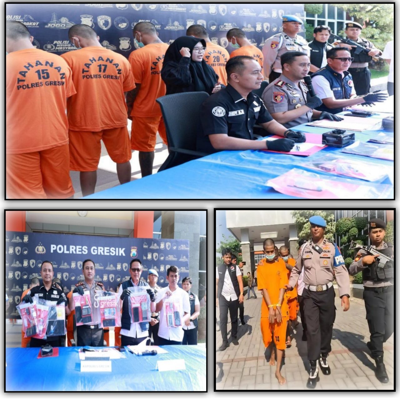 Polres Gresik Bongkar Jaringan Sabu di Menganti, Lima Tersangka Diamankan dengan Barang Bukti 31,811 Gram