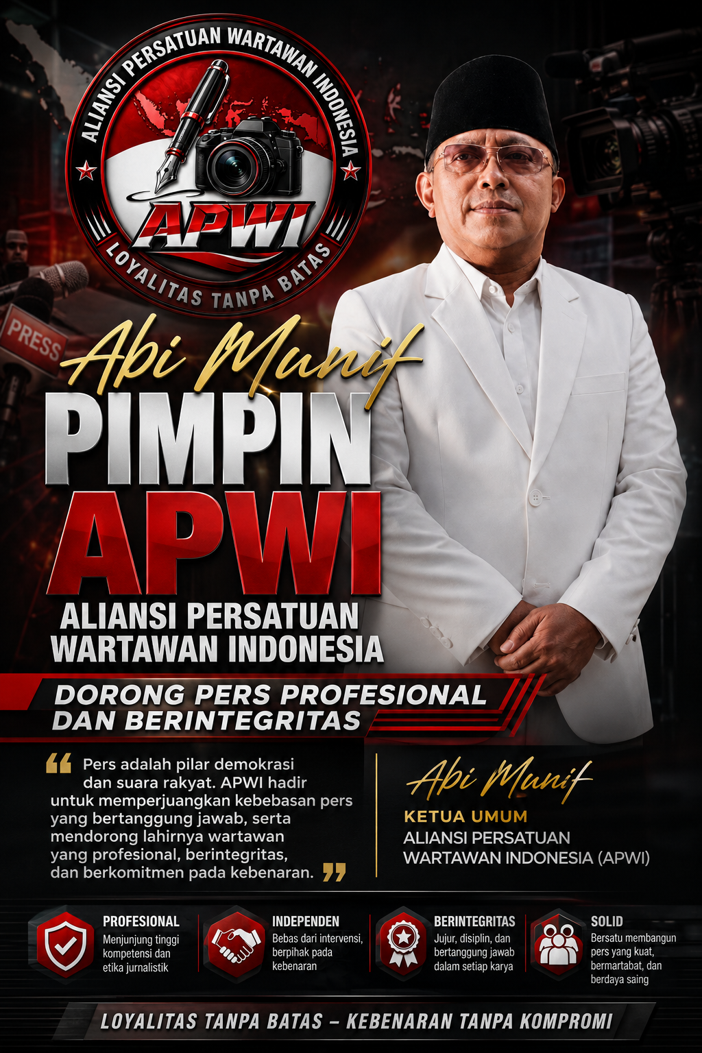 Abi Munif Pimpin Aliansi Persatuan Wartawan Indonesia (APWI), Dorong Pers Profesional dan Berintegritas