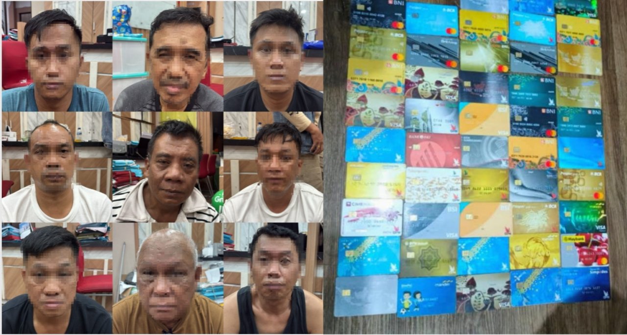 Jatanras Polrestabes Surabaya Ungkap Komplotan Penukaran Kartu ATM, 9 Orang Diamankan